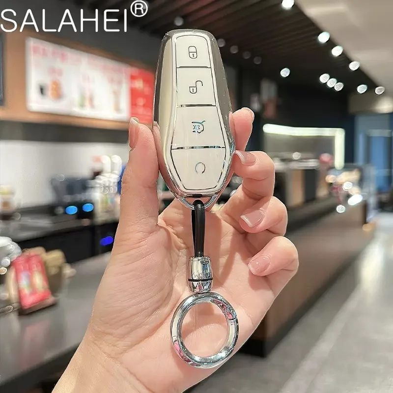 

TPU Car Smart Key Case Cover Shell For BYD Tang EV600 Han EV Yuan PLUS ATTO 3 Song PLUS Pro MAX DMI MAX Qin Keychain Accessories