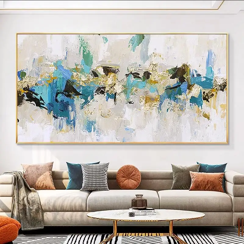 

OuzerQing 100% Hand Painted Oil Painting On Canvas Morden Abstract Artist Wall Art Living Room Home Decoration Unframed Gift