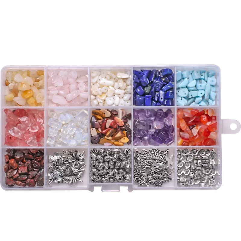 15 Grids Box Crushed Stone Jewelry Tool Sets for Jewelry Making Accessories DIY Necklaces Bracelets Jewelry Supplies Materials