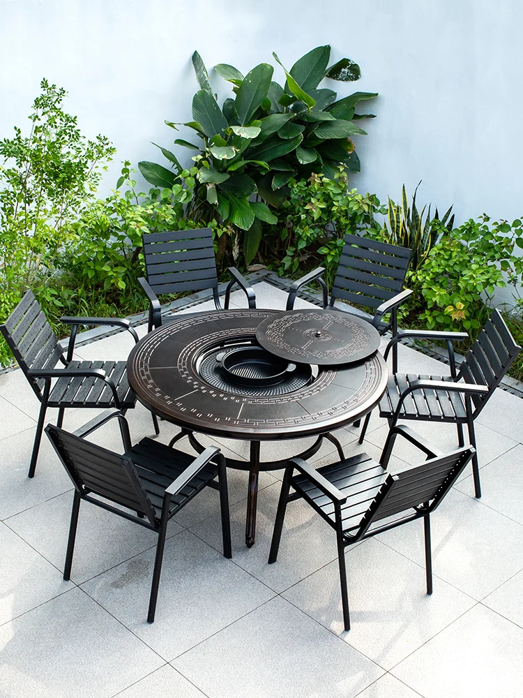 Горячий котелок для барбекю на открытом воздухе литой алюминий кованый железный