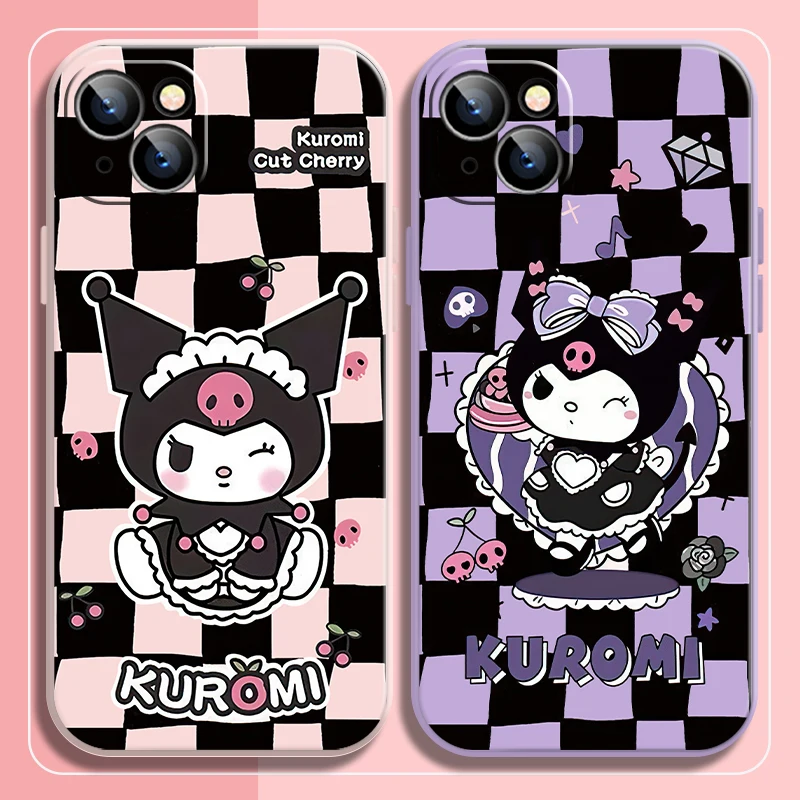 

Kuromi Phone Case 11 For iPhone 11 12 13 Pro Max 12 13 Mini X XS XR MAX 6 7 8 Plus SE 2020 Softcase Cover Funda TPU Cute Cartoon