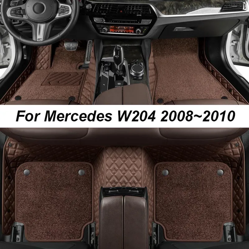 

Custom Luxury Floor Mats For Mercedes W204 2008~2010 NO Wrinkles Car Mats Accessories Interior Replacement Parts Full Set