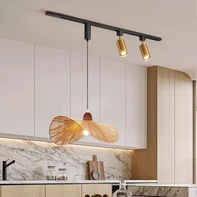 Ретро-люстра в стиле ваби Саби с подвижной дорожкой обеденные настольные лампы