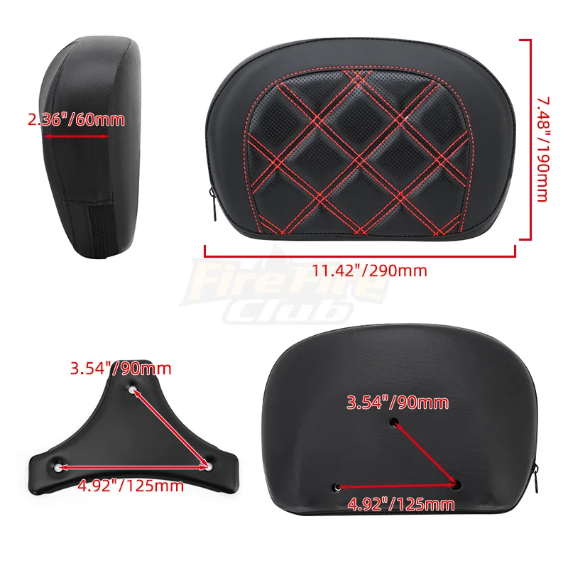 Запчасти для мотоциклов съемная подушка на спинку пассажира Для Harley Touring Street Glide