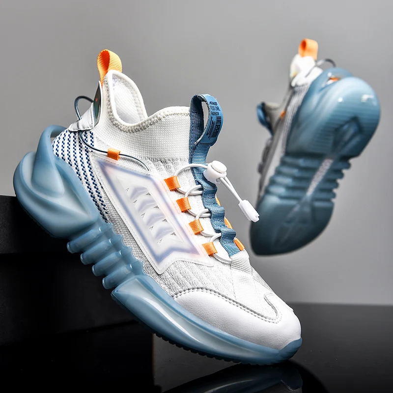 

Hot Sale Men Sneakers 2022 New Breathable Lace Up Men Mesh Shoes Fashion Casual No-Slip Men Vulcanize Shoes Tenis Masculino