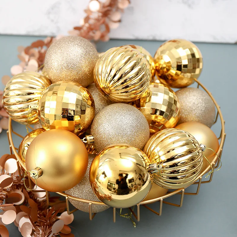 

34PCS Xmas Balls Christmas Tree Decoration Small Shatterproof Balls Pendant for Parties Weddings Office Buildings