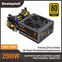 customized product 160v 264v atx rated 2500w 80 plus gold mining server power supply for for eth bitcoin miner rack