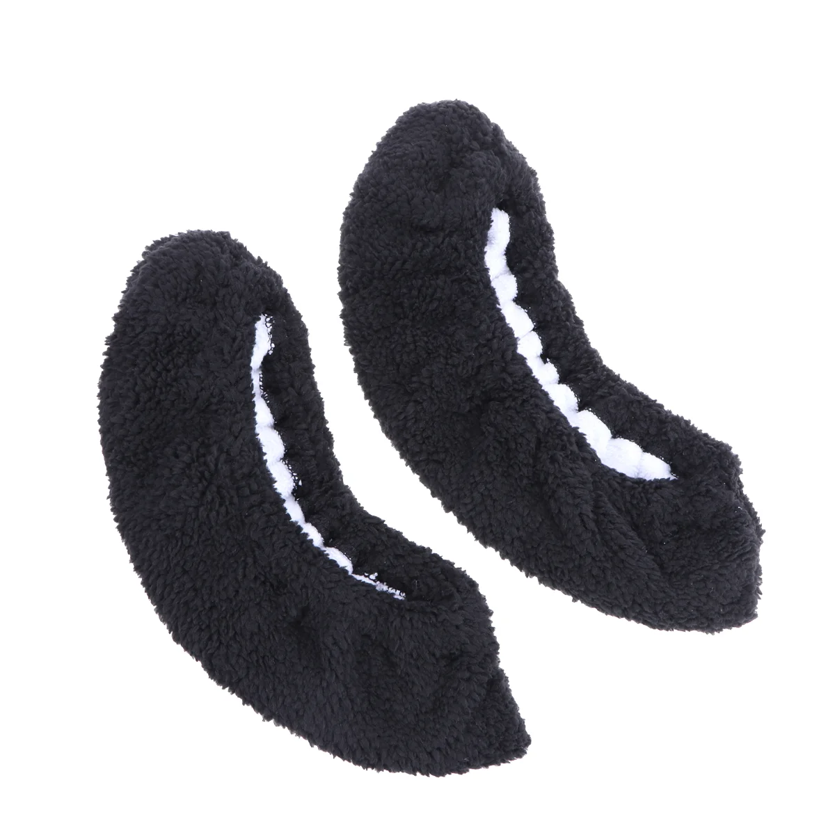 

Elastic Skating Cover Skate Cover Plush Ice Skating Hockey Skates Cover (Black S)