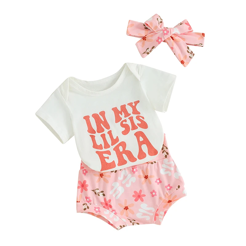 Летняя одежда для новорожденных девочек с буквенным принтом комбинезоны