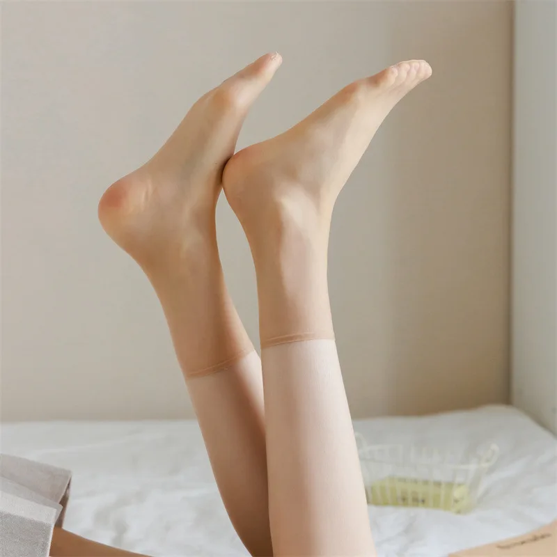 

5 pairs of 0D black silk high transparency and ultra-thin stockings,short transparent,sexy,fully transparent,extremel thin