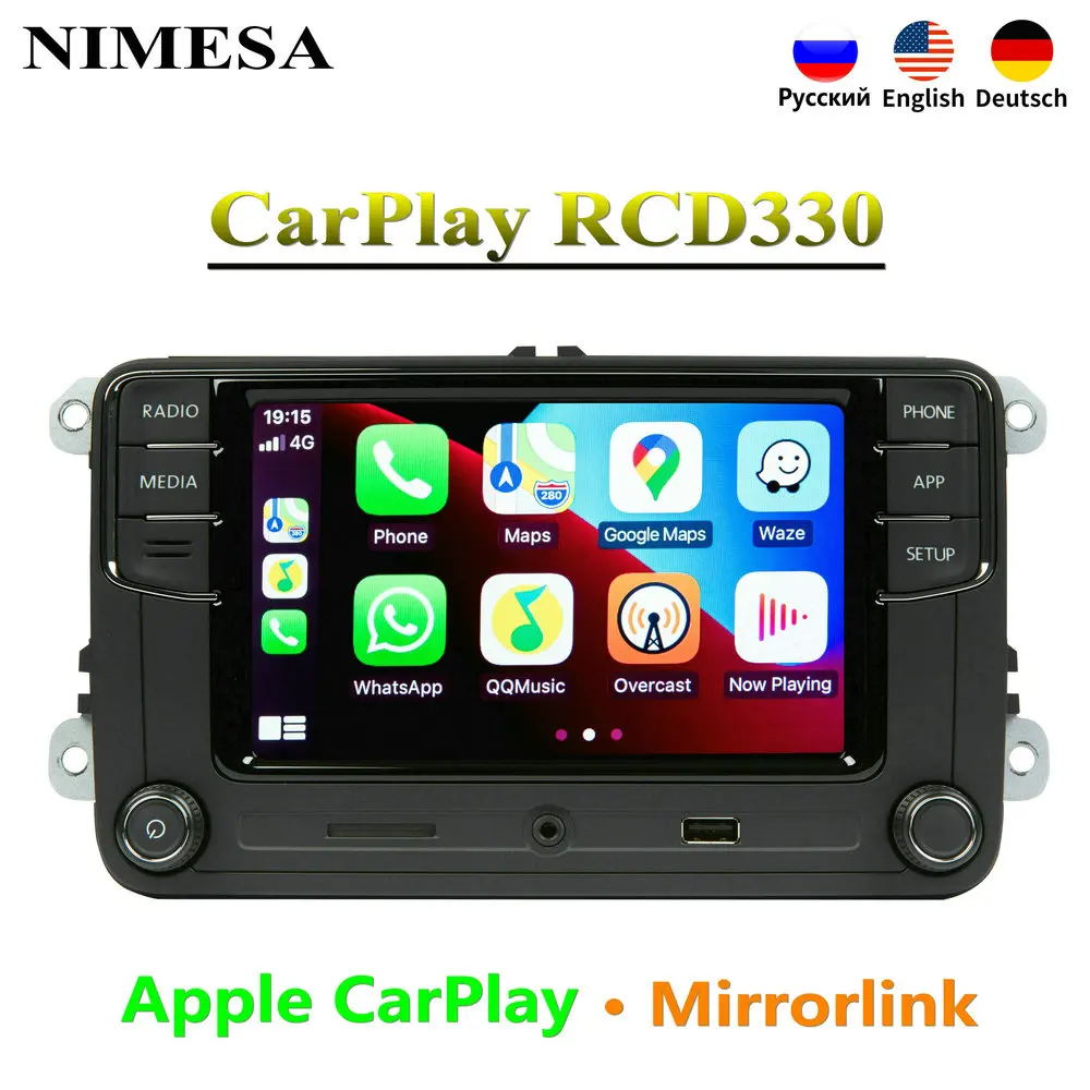 NIMESA RCD330G Carplay RCD330 Plus автомобиль MIB Radio 6RD 035 187B для VW Polo Golf 5 6 Touran Jetta MK6 - Цена: 286.76