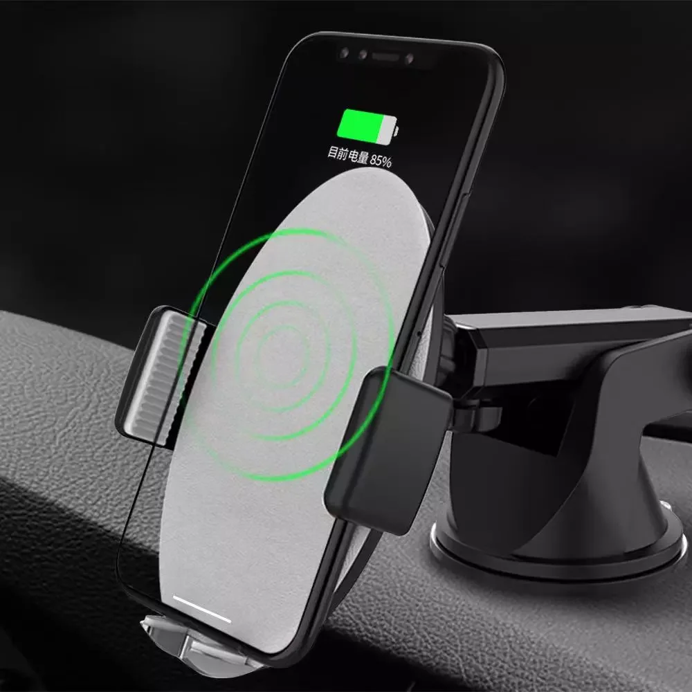 

New QI Wireless Charger Car Mount for iPhone Samsung Huawei Car Phone Holder Intelligent Infrared Fast Wireless Charging Charger