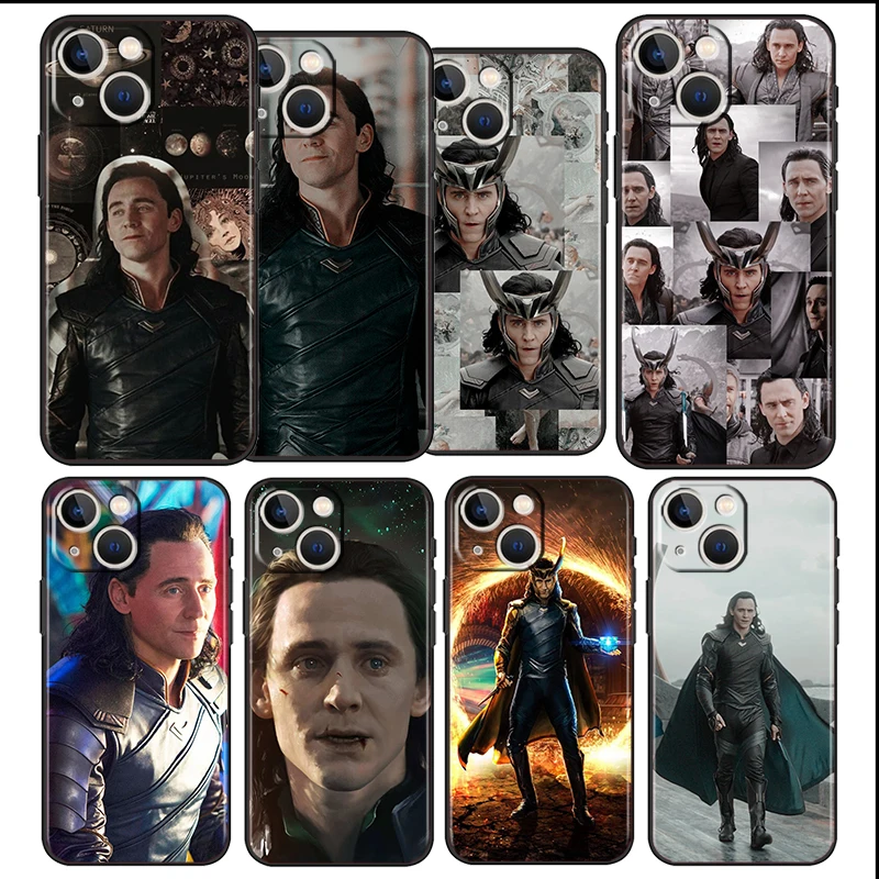 

Avengers Marvel Hero Loki For Apple iPhone 13 12 11 Pro Max Mini XS Max X XR 6 7 8 Plus 5S SE2020 Soft Silicone Black Phone Case