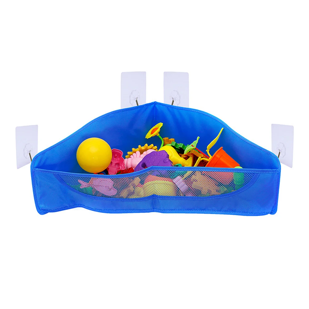 

Kids Mesh Pockets Folding Storage Bag Basket Container Suction Organizer Net Space Saving Durable Bath Toy Hanging Holder