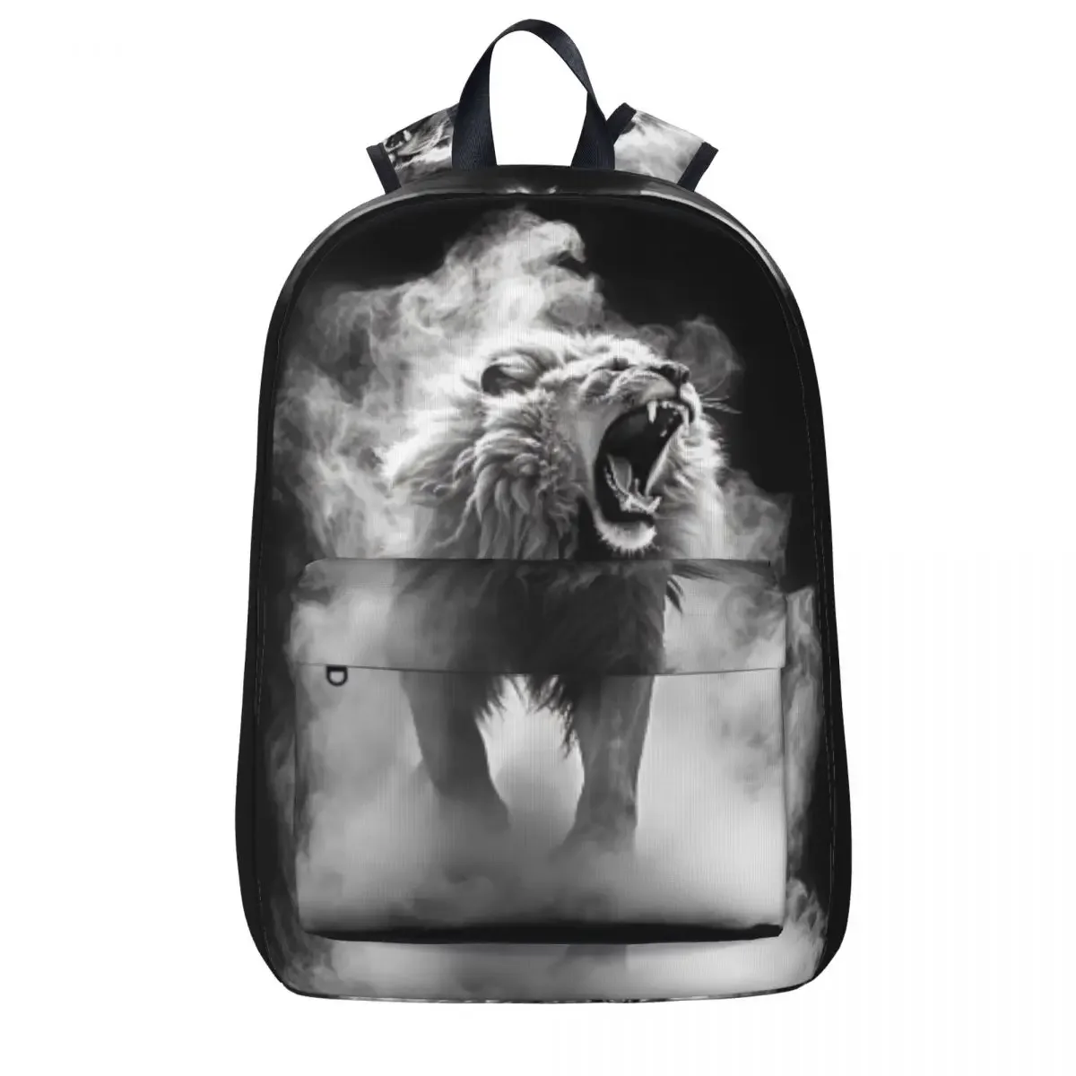 

Lion Backpack Men White Powder Light Sketch Pattern Backpacks Polyester Leisure High School Bags Camping Design Rucksack