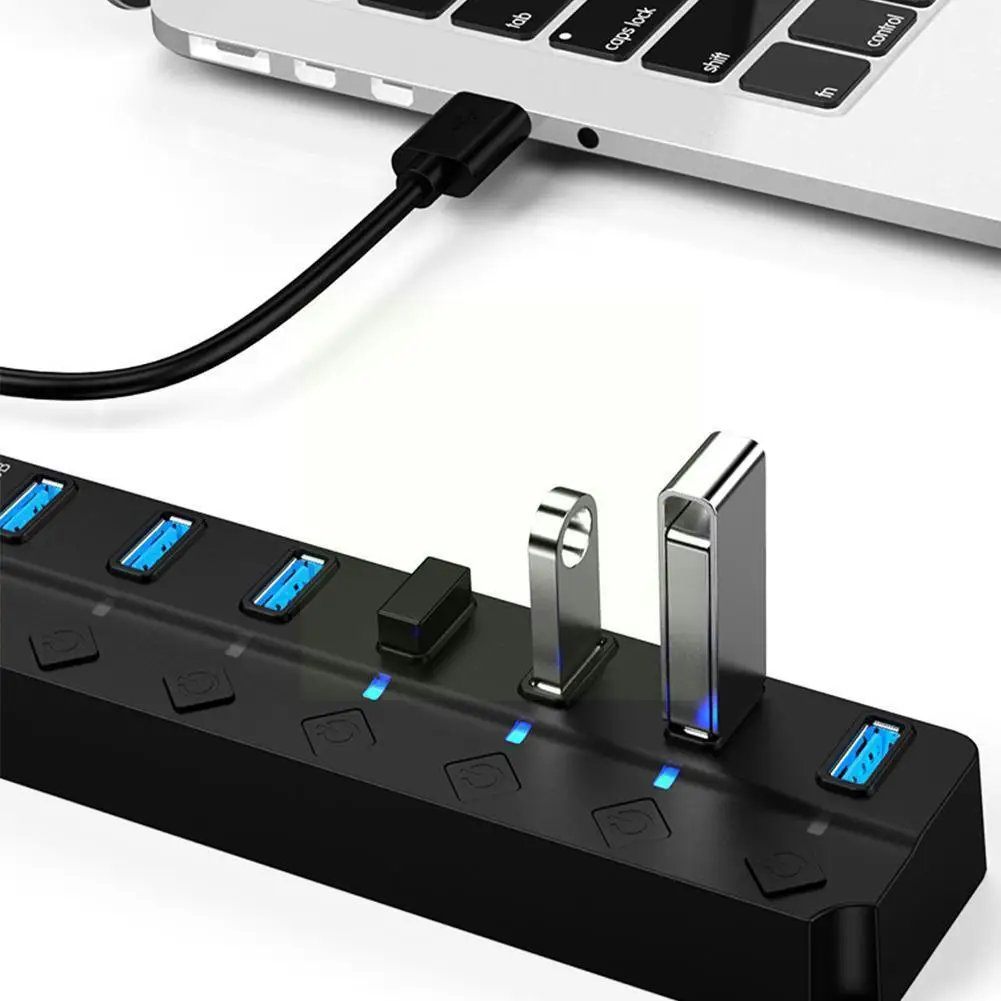 

Мини-концентратор USB R7A4, 7 портов, с выключателем