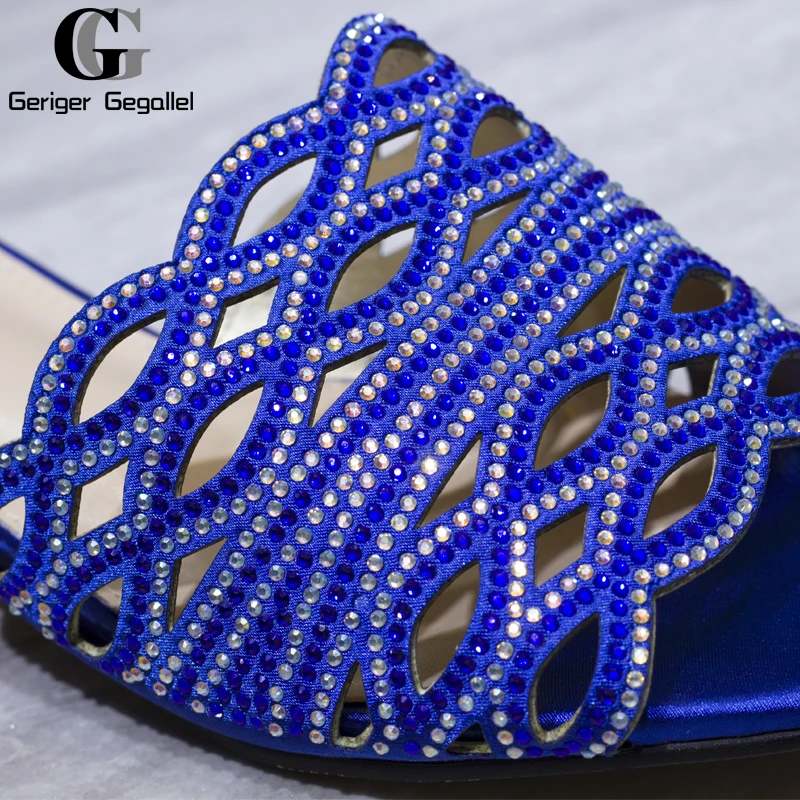 New Arrival Italian Women Shoes Decorated with Rhinestone Open Toe Pumps Luxery Shoes Women Nigerian Women Party Pumps