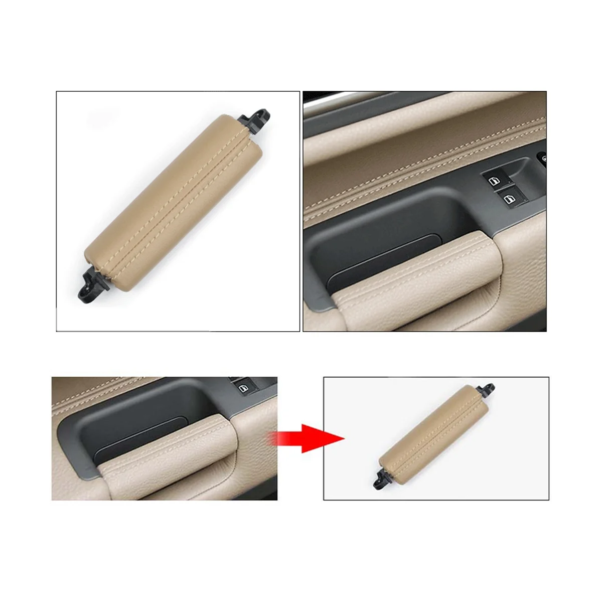 

Car Interior Door Left Right Driver Pull Handle for VW Volkswagen Touareg 2003-2010(Black)