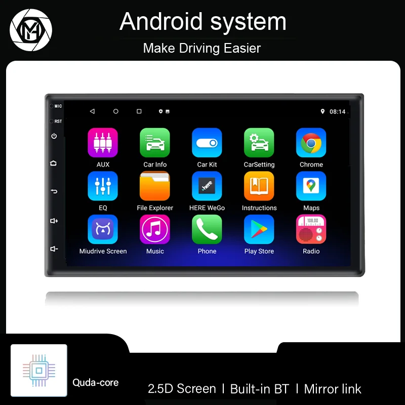 2+32G 2din Android Car Radio Screen Car DVD Head Car Video Stereo Player GPS Navigation System 2 Din 7inch Radio Player enlarge