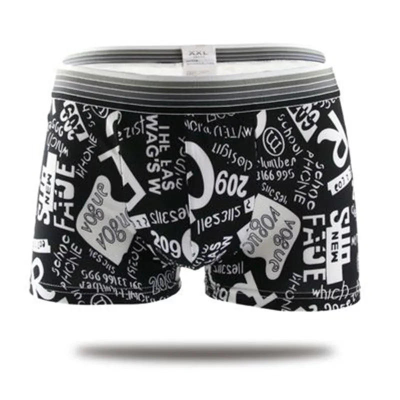 10pcs/lot Lovely Cartoon Print Man Boxers Homme Fashion Silk Underwear Men Comfortable Underpants Soft Breathable Male Panties