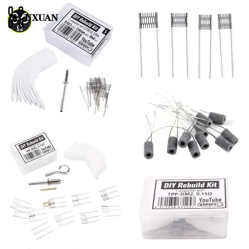 

1set DIY Tool Rebuild Kit Mesh Coil Resistance Wire 0.15/0.6/1.2ohm For Nautilus Film AVP Caliburn G/KOKO Prime Coil Head