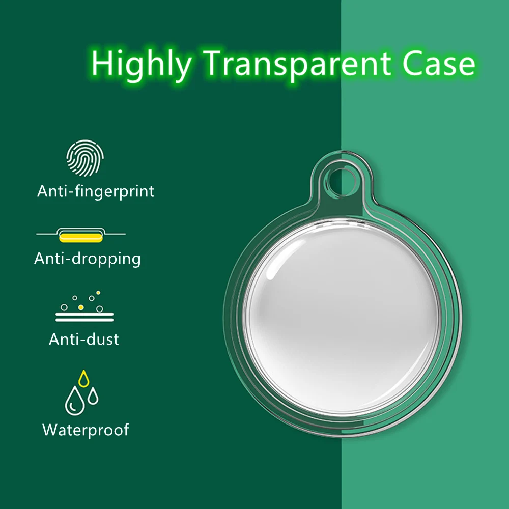 

Soft TPU Cute Cover Keychain For Apple AirTag Case Key Holder Air Tag Front Back Full Protect Shell Shockproof Pet Dog Cat