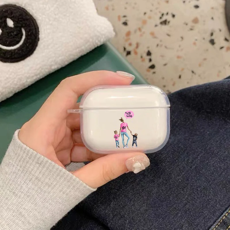Симпатичные Детские женские наушники для родственников Airpods 1 2 Pro мягкие ТПУ Air Pods