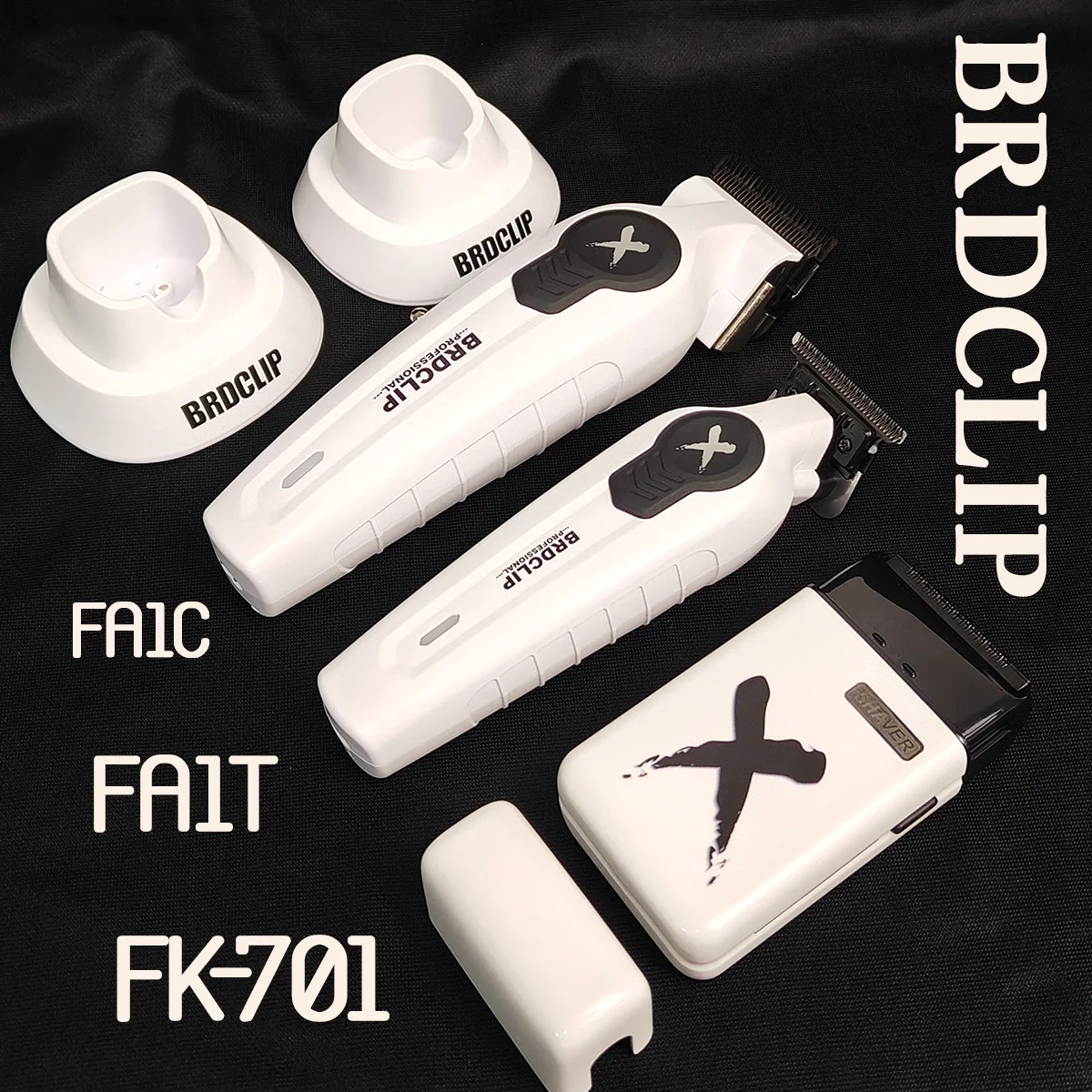 Новый профессиональный BRDCLIP FA1C FA1T FK701 White SET DLC FADE Blade Машинка для стрижки волос