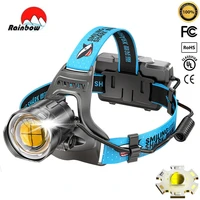 2022 super xhp100 powerful headlamp rechargeable head flashlight high power head lamps zoom head torch outdoor hiking light