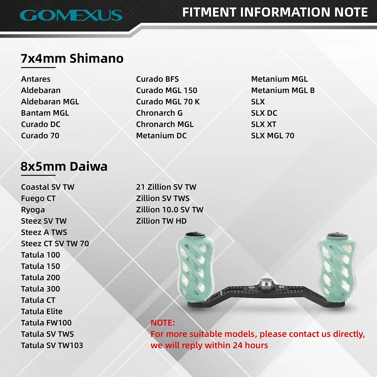 Фото Ручка питания GOMEXUS для Shimano Aldebaran Curado SLX Tranx 100 200 13, катушка для рыбалки, 85 мм, новое другие состояние №3