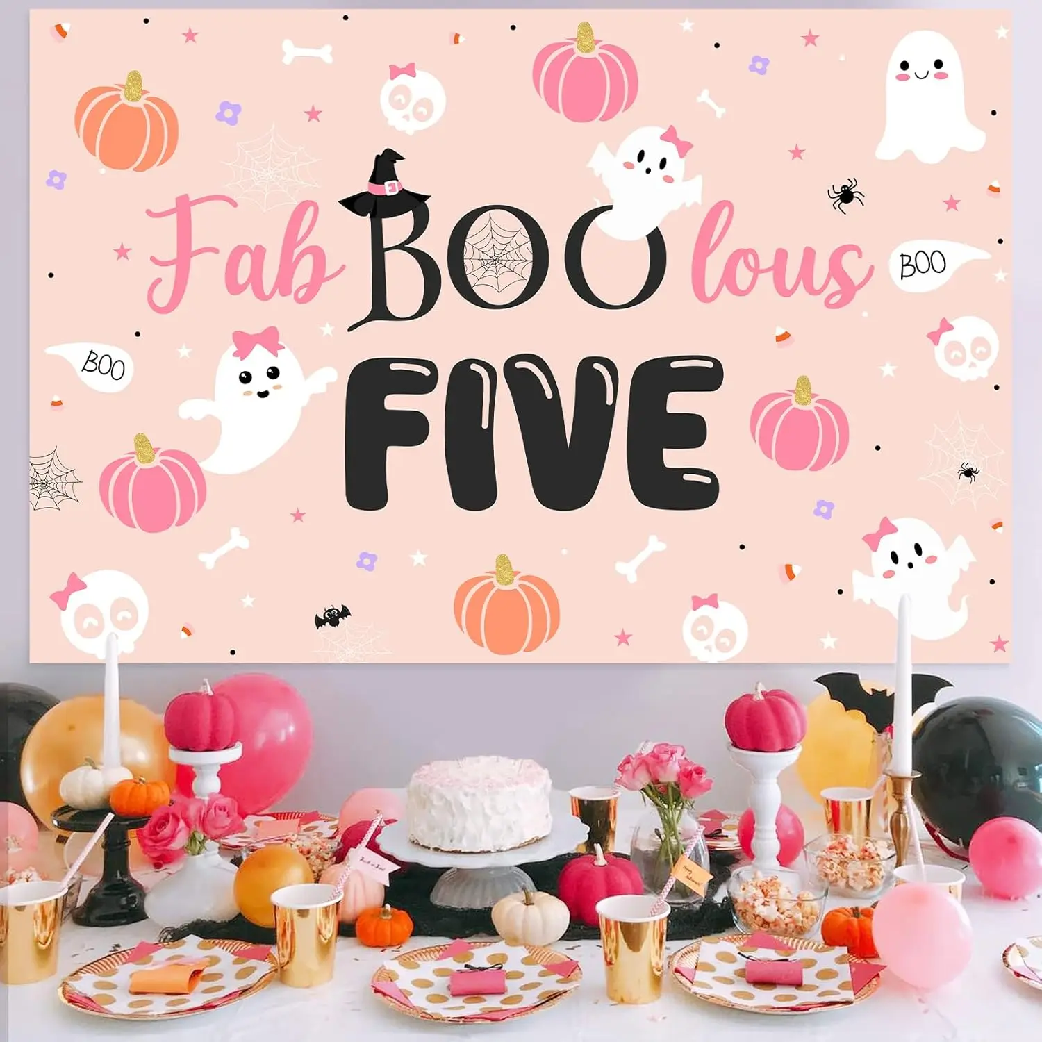 Fangleland Хэллоуин Fabboolous фон для девочки оранжевый розовый сладкий на 5-й День