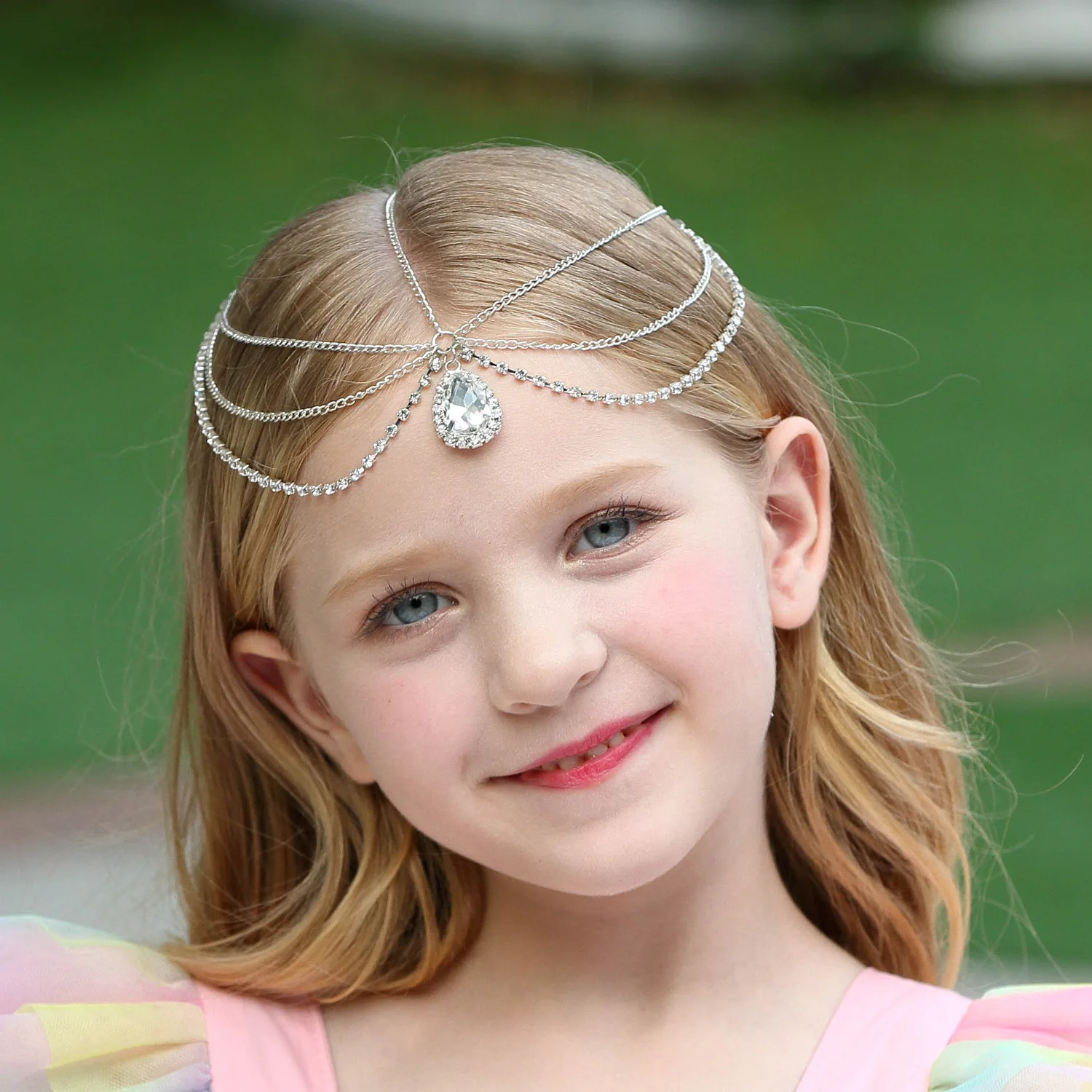 

Toddler Girl Hair Accessories Headbands for Girls Diamond Decoration Kids Costume Accessoies Chains Headwear