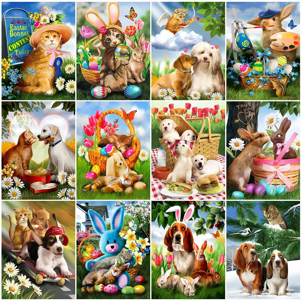 

Full Square 5D Animal Diamond Painting For Children Dog Diamond Embroidery Cat Cross Stitch Kit Pictures Of Rhinestones Wall Art