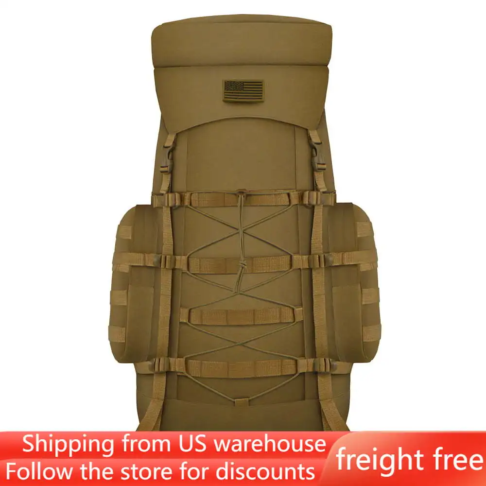 

Tactical Military Outdoor Water Resistant Hiking, Camping, Traveling, & Mountain Climbing Backpack - Tan freight free
