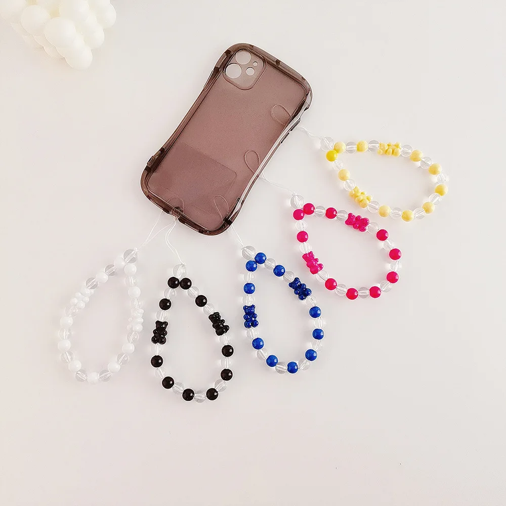 

Cute Bear Mobile Phone Chain Charm Strap Cellphone Anti-loss Lanyard Fashion Short Cell Phone Chain Jewelry Telephone Accessory