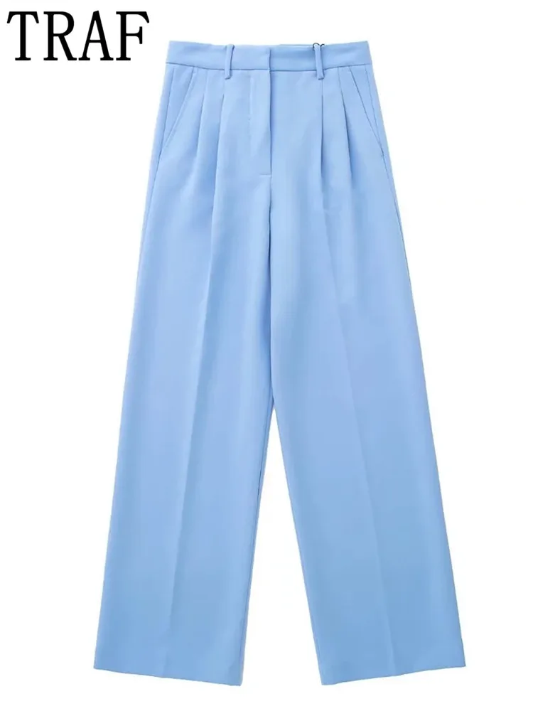 

Брюки женские с широкими штанинами, средней длины, на весну, 2022