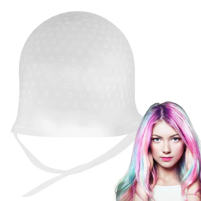 Highlighting Cap Home Salon Hair Styling Hat For Highlighting Silicone Hair Staining Bleach Cap Hairstyle Supplies For Wig Long
