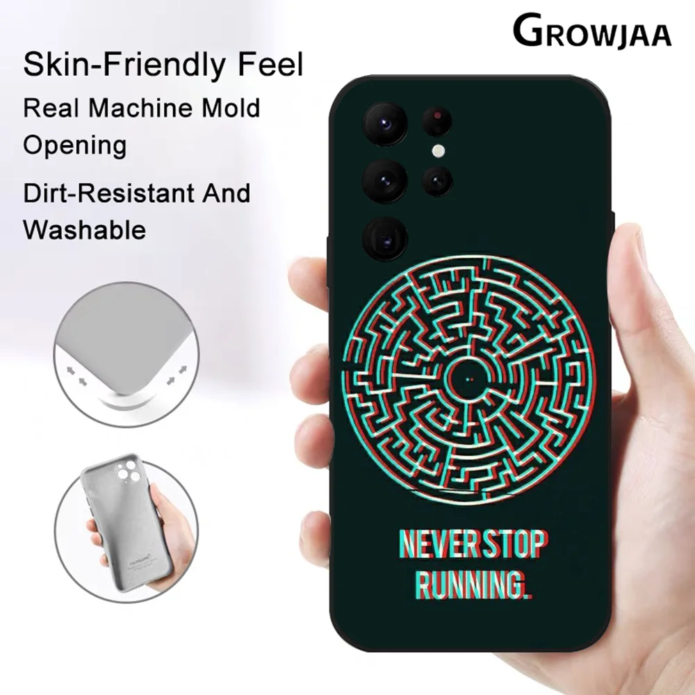 The M-Maze R-Runner Phone Case for Samsung Galaxy S24 Ultra S22 S23 S21 S20 5G Protective Silicone TPU Funda