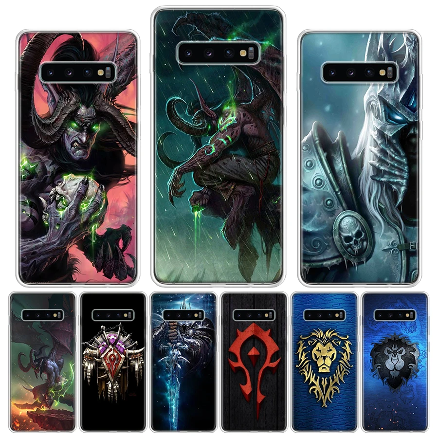 Силиконовый телефонный чехол W-World Of W-Warcraft W-Wow для Samsung Galaxy S23 S24 Ultra S21 S20 FE S22 S10 Plus S10E
