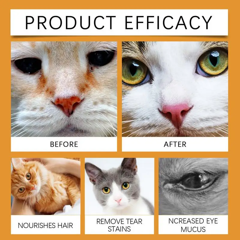 Салфетки для домашних животных собак Очиститель собачьих глаз 60X слез Устройство