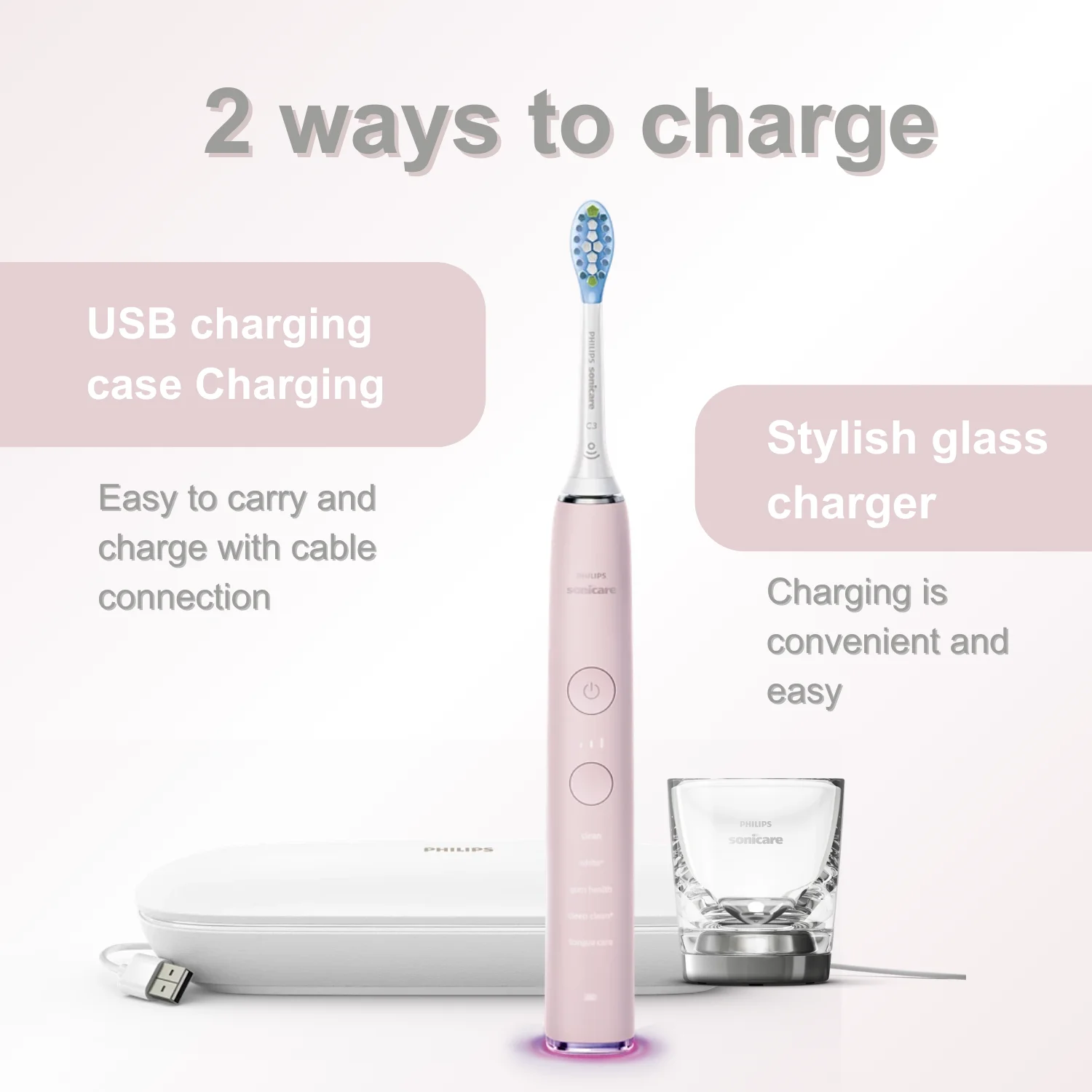 Электрическая зубная щетка Philips Sonicare серии 9500 HX9924 подключение Bluetooth 5 режимов