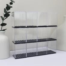 쌓을 수 있는 아크릴 디스플레이 박스, 빌딩 블록 피규어 스탠드, MOC 자동차 모델 컬렉션, 쇼케이스, 어린이 장난감 선물