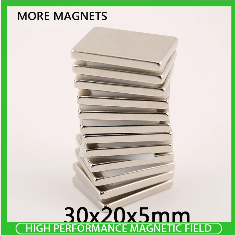 

2~30PCS 30x20x5mm Block Powerful Magnets 30mm x 20mm x 5mm Bulk Sheet Neodymium Magnet Permanent NdFeB Magnetic 30*20*5mm