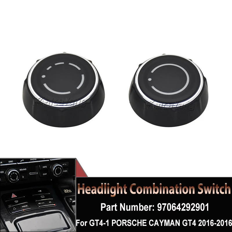 

For Cayenne Panamera Macan Car Center Console Audio Volume Knob Cover CD Control Switch Button For Porsche 911 718 918 Boxster