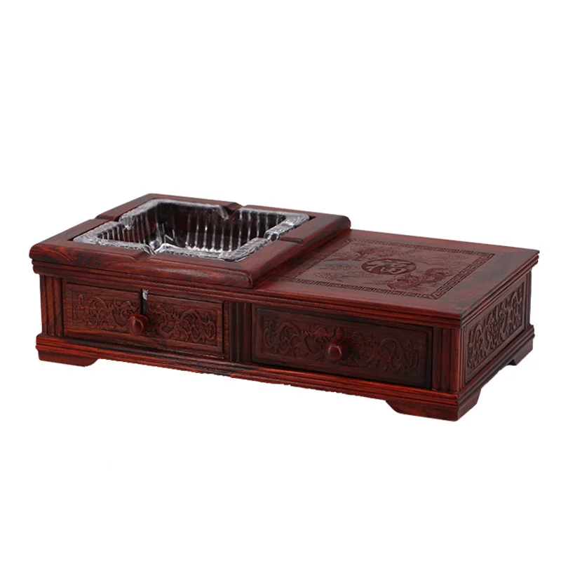 

Пепельница из массива дерева пепельница из розового дерева в китайском стиле офисное дерево креативная индивидуальность Ретро Большой Хру...