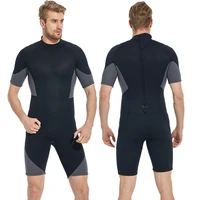 2mm 3mm neoprene snorkeling wetsuit men short sleeve patchwork swimsuit scuba diving suit one piece surfing jellyfish wet suit