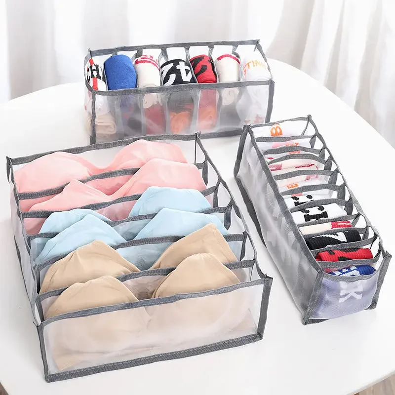 

Transparent Anti-dust Odor-Free Folding Bra Underwear Panty Trousers Clothes storage box Wardrobe Closet Divider home organiser