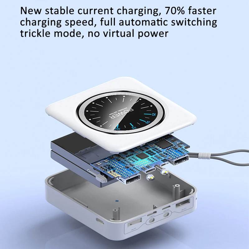 portable 30000mah mini power bank two way fast charging simple style 2 usb external battery charger for xiaomi samsung iphone free global shipping