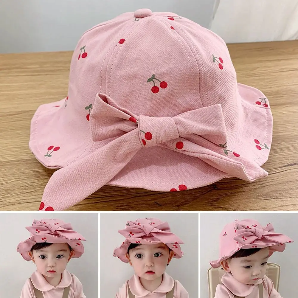 

Toddler Children Baby Cute Cherry UV Protection Beach Hat Sun Cap Panama Cap Kids Bucket Hat