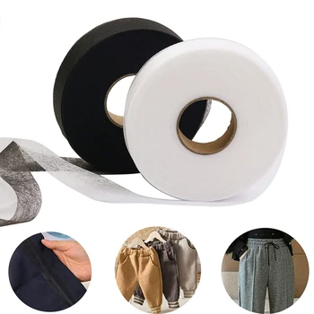 70Yard White/black Double Sided Interlining Sewing Accessory Adhesive Tape Cloth Apparel Fusible Interlining DIY Accessories 1